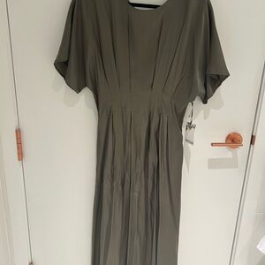 Elegant Olive Green Dress